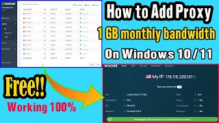 How to Setup Proxy For Free on Windows 1011 [upl. by Scuram]