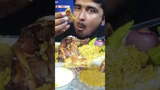 Indian food🍴🍕🍔 मुकबैंग मसालेदार चिकन 🍚🍙🍛 shorts india bharateatingshow [upl. by Alicec]