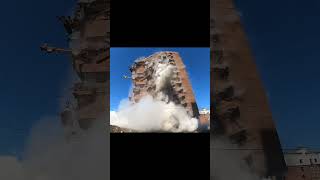 UpClose View of a HighRise Building Collapsing in Just Seconds demolition impossible [upl. by Estelle]