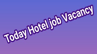 Hotel job vacancy cleaning boy Waitermomos mastertea master [upl. by Adialeda]