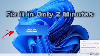 Input Not Supported problem Fix for all windows [upl. by Sidnala502]