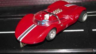 Red COX Lil Cucaracha slot car on Test Track [upl. by Odlanyar]