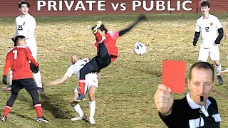 PRIVATE SCHOOL vs PUBLIC SCHOOL SOCCER GAME goes into OVERTIME ⚽️ [upl. by Adnowal]