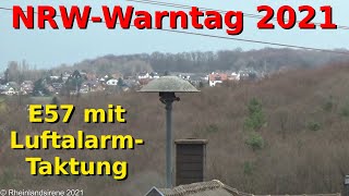 NRWWarntag 2021 Probealarm der Sirenen zur Warnung der Bevölkerung  Alte E57Zivilschutzsirene [upl. by Cheston]