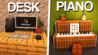 Minecraft 15 Interior Furniture Builds amp Ideas [upl. by Aneeres759]