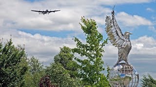 AVRO LANCASTER OVER THE NATIONAL MEMORIAL ARBORETUM [upl. by Salvadore]