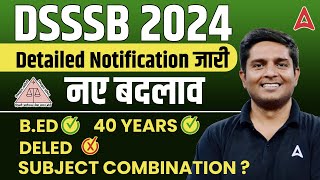 DSSSB Vacancy 2024  DSSSB TGT Vacancy 2024 Out  DSSSB TGT Eligibility Criteria amp Sub Combination [upl. by Siderf]