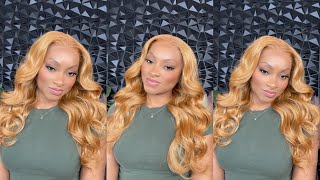 Outre Airtied 13x6 HD Lace Frontal Wig  HHB Natural Body Wave 22  Natural Honey [upl. by Alehtse]