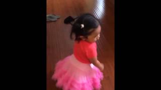 Cutie Abby Dancing in Her Tutu Skirt July 7 2014 [upl. by Eemia]