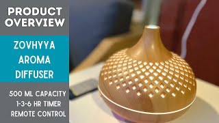 Aromatherapy Oasis Zovhyya Essential Oil Diffuser with 14 Colors [upl. by Lednem844]