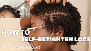 HOW TO SELF RETIGHTEN LOCSCombining Locs Braidlocs and Slippage [upl. by Butterworth]