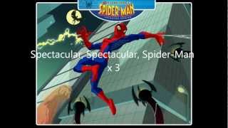 Full Theme Song The Spectacular SpiderMan lyrics [upl. by Nyliac]