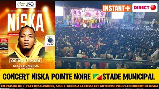 Direct 🔴 PREMIÈRE PARTIE Concert NISKA 🇨🇬 Pointe Noire STADE MUNICIPAL [upl. by Oisorbma]