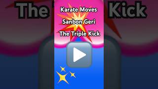 Karate Moves Sanbon Geri  The Triple Kick striking martialarts karate kicking [upl. by Mellar66]