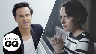 Andrew Scott relives Fleabag’s kneel scene  Action Replay  British GQ [upl. by Lauren]