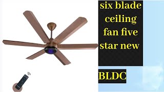 Candes phantom LED lights 5 stars 1200mm BLDC moter with remote 6 blade ceiling fanbldcfan6blade [upl. by Juanne155]