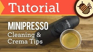 Minipresso GR  Cleaning amp Crema Tips [upl. by Aicinod]