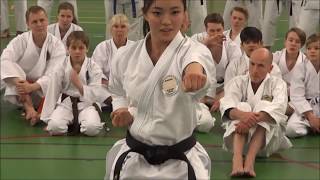 World Champion RIKA USAMI Teaching Kata KOSOKUN SHO [upl. by Annahc]