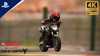 Yamaha MT07 Best Gameplay Ride 5 4k 60FPS [upl. by Stevana]