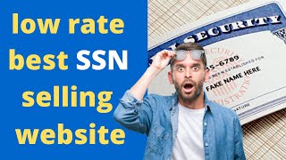 How to get real SSN at Low rate  Best SSN Provide Website for All Time [upl. by Gehlbach]