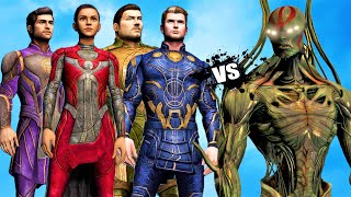 THE ETERNALS VS DEVIANTS  Epic battle Ikaris Gilgamesh Kingo Makkari Thena Sersi vs Kro [upl. by Becky]