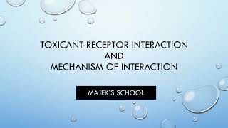 Toxicant interaction and their effects [upl. by Hayyifas]