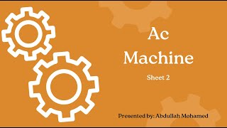 AC Machine  Sheet 2 [upl. by Murielle]