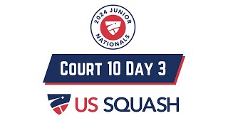 Court 10  US Junior Squash Championships 2024  Day 3 [upl. by Ordnaxela555]