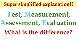 Test Measurement Assessment Evaluation Differences [upl. by Nilcaj768]