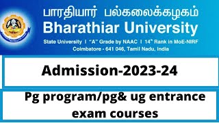 ✌Bharathiar University UG and PG entrance exam and PG courses detailstancet exam details [upl. by Cristen]