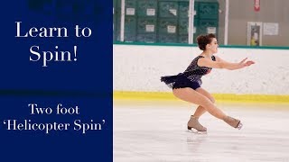 Learn to Spin on Ice Skates Beginner Figure Skating Spinning Lesson [upl. by Allehcram480]