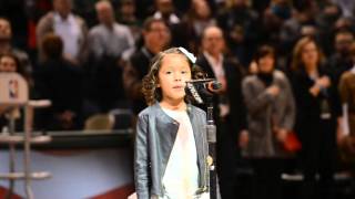 Liamani Singing the National Anthem for Bucks 2nd [upl. by Myrt]