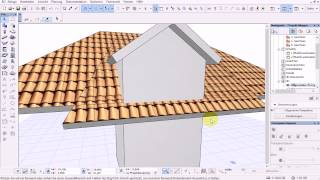 ArchiCad 16 Mini Tut  Dachgaupe manuell in Multidach einfügen [upl. by Tenaej]