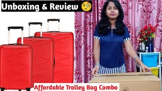 American Tourister Kamiliant ⚠️ 3 PC Set Trolley Bag Red Review amp Unboxing 🎁 [upl. by Eads217]