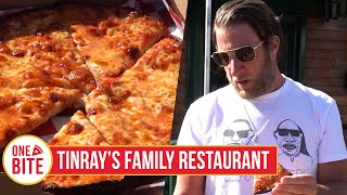 Barstool Pizza Review  Tinrays Family Restaurant Brockton MA presented by BODYARMOR [upl. by Rickey]