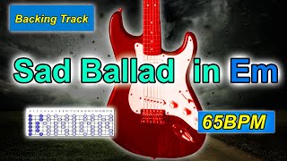 Sad Emotional Ballad Backing Track in E minor｜65BPM｜ guitar improvisation jamming backingtrack [upl. by Emanuela]