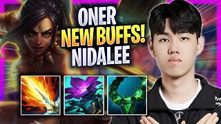 ONER TRIES NIDALEE WITH NEW BUFFS  T1 Oner Plays Nidalee JUNGLE vs Graves  Season 2024 [upl. by Aramen166]