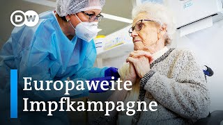 EU beginnt CoronaImpfungen  DW Nachrichten [upl. by Ijat]