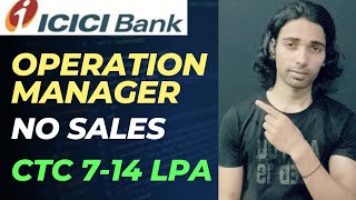 OPERATION MANAGER JOB ROLE  SALARY  OPERATION WORK IN BANK icicibank bankingjob education [upl. by Laughry]