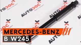 How to change shock absorber on MERCEDES W245 TUTORIAL AUTODOC [upl. by Pacificia]