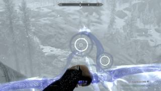 Skyrim SE  Super Long Range Bound Bow Kill [upl. by Bellda]