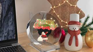 Mini 3D Hologram Fan Christmas 2024 [upl. by Jaela]