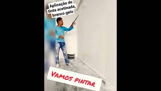 aplicação de tinta acetinada  branco gelo [upl. by Trimble77]