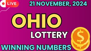 Ohio Midday Lottery Results For  21 Nov 2024  Pick 3  Pick 4  Pick 5  Powerball Mega Millions [upl. by Shaya994]