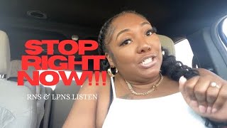 Registered Nurses and LPNs Please stop settling for jobs  Motivational Car Rant  Christen Renae [upl. by Shirah]