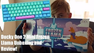 NEW Limited Edition Ducky one 2 Mini Frozen Llama Unboxing and Review With Fortnite Gameplay [upl. by Treble]