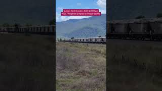 Aurizon train 9T60 pulling a full consist of Phosphate empties passes Mt Elliot [upl. by Ardnahc]