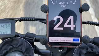 speed test   mph top speed 20 1200W Electric Bike of Freego DK200 Electric Bike for Adults [upl. by Nanreik]