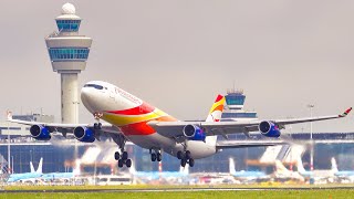 20 MINS LANDINGS amp TAKEOFFS at AMS  4K  Close Up Plane Spotting at Amsterdam Schiphol 2023 [upl. by Juni]