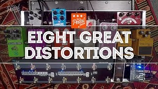 That Pedal Show – 8 Great Distortions Boss ZVEX Bogner Thorpy MI Audio Suhr amp Keeley [upl. by Aneger749]